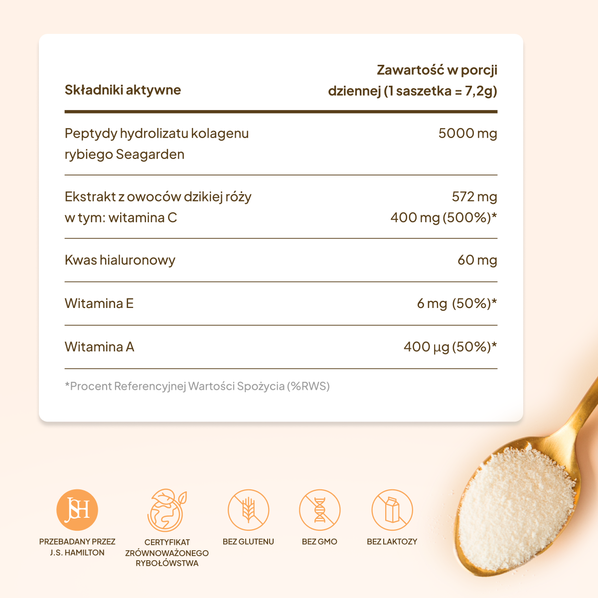 Kolagen Premium 5000 mg, mango-marakuja: tester 3 saszetki