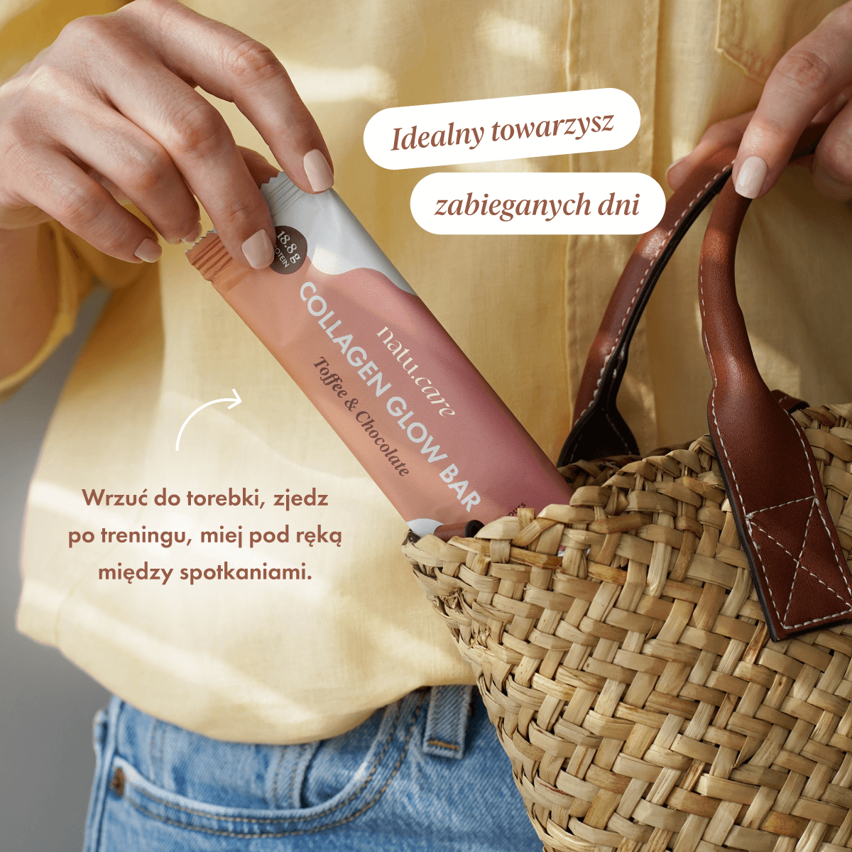 Collagen Glow Bar, baton o smaku toffi