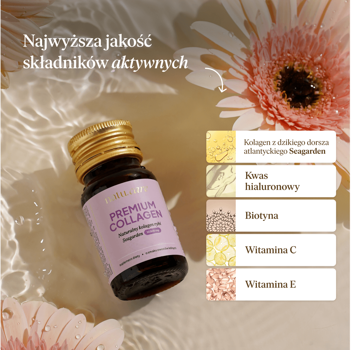 Kolagen Premium Shot 10000 mg, owoce leśne (15 shotów)