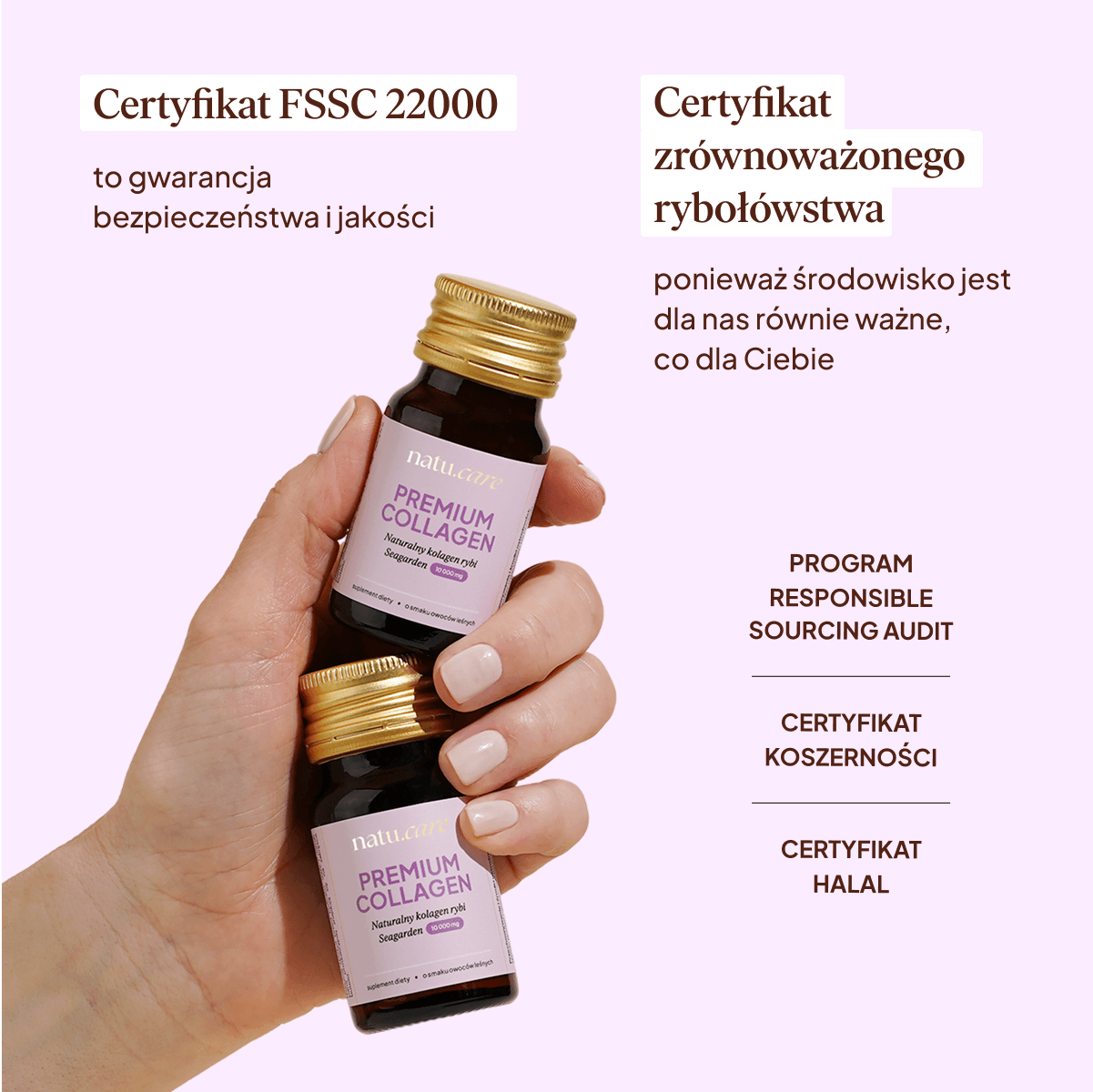 Kolagen Premium Shot 10000 mg, owoce leśne (15 shotów)