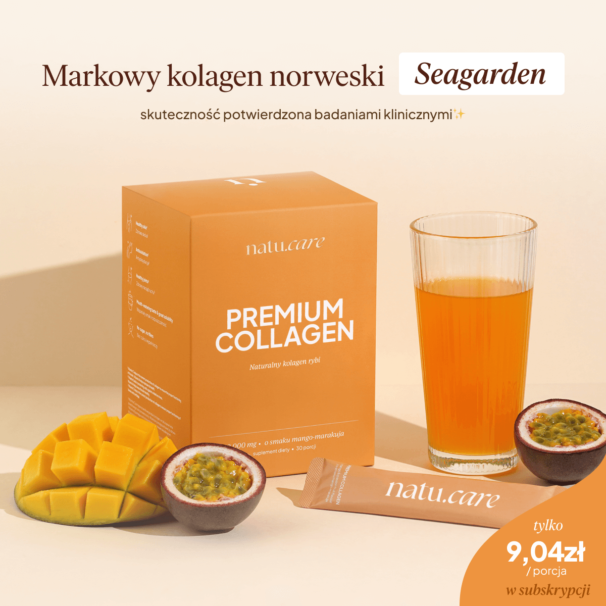 Kolagen Premium 10000 mg, mango-marakuja