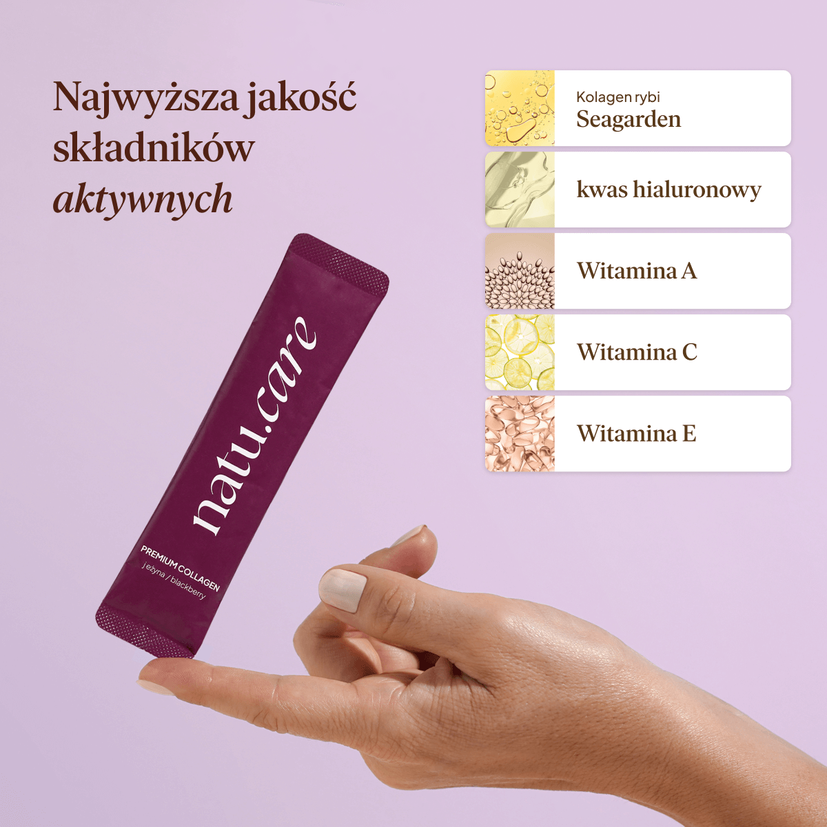 Kolagen Premium 5000 mg, jeżyna: tester 3 saszetki