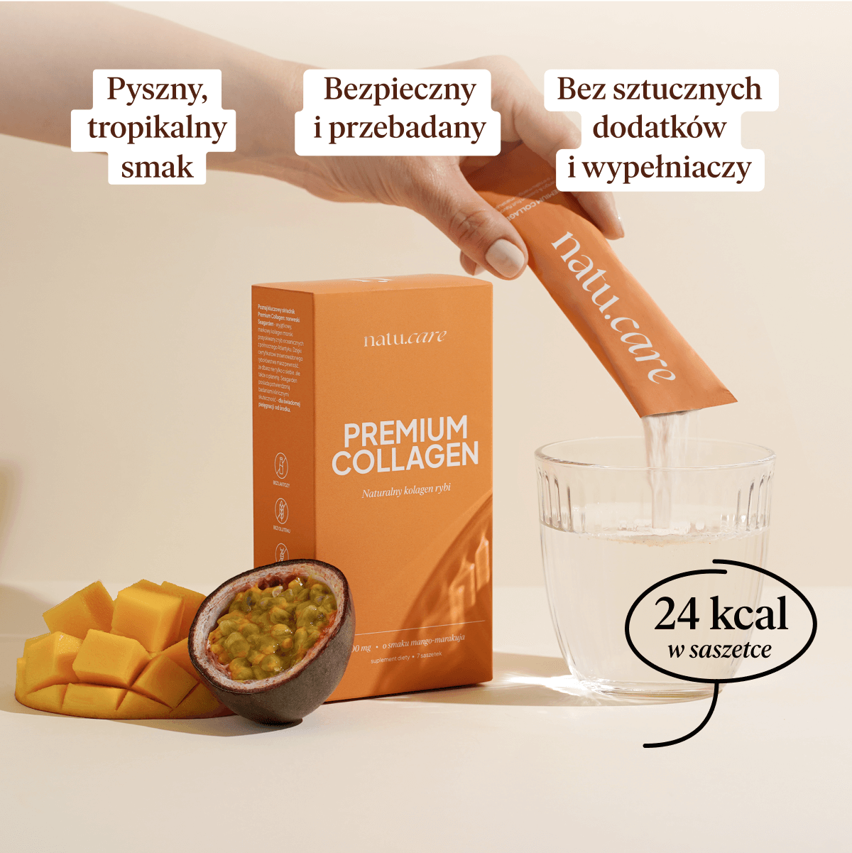 Kolagen Premium 5000 mg, mango-marakuja: 7 saszetek