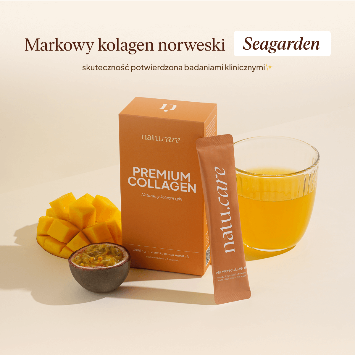 Kolagen Premium 5000 mg, mango-marakuja: 7 saszetek