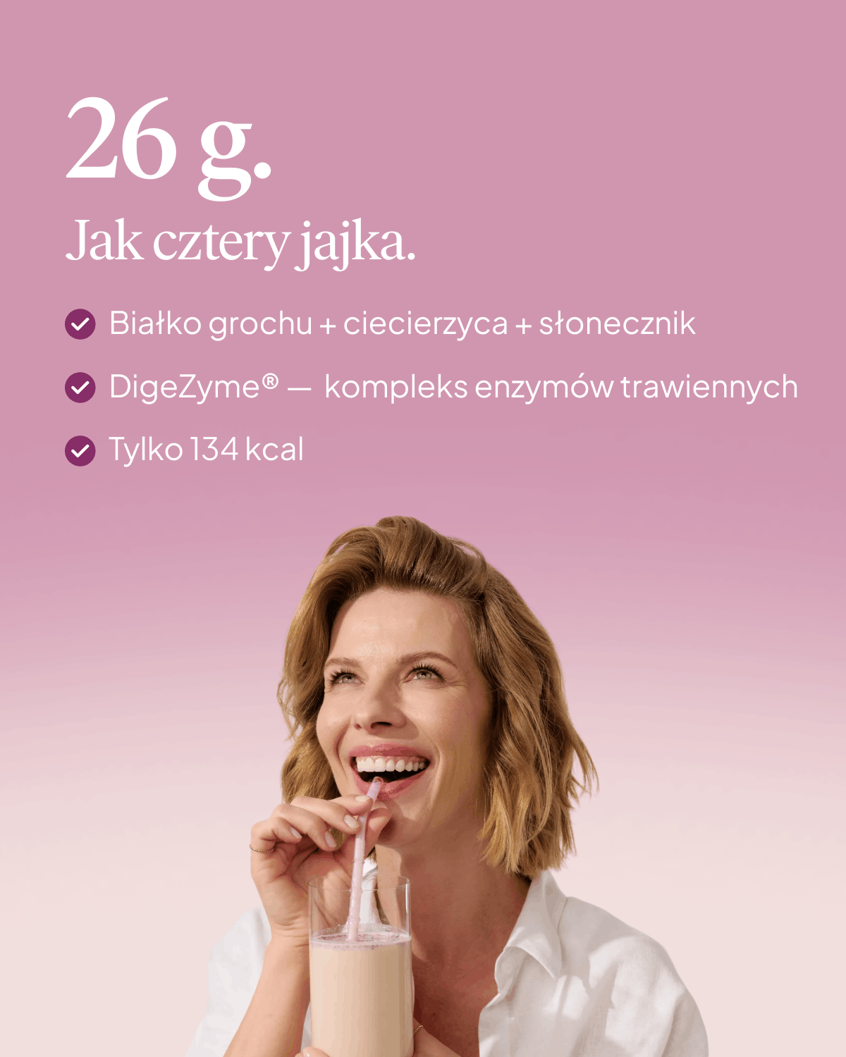 Białko Wegańskie, biała czekolada - malina
