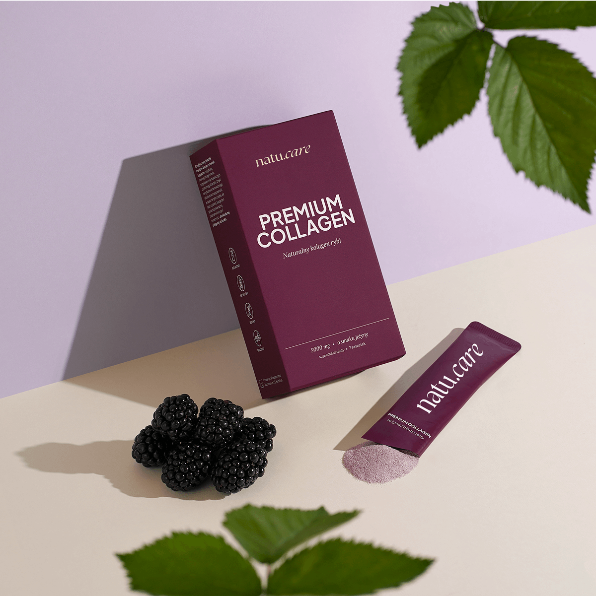 Kolagen Premium 5000 mg, jeżyna: 7 saszetek