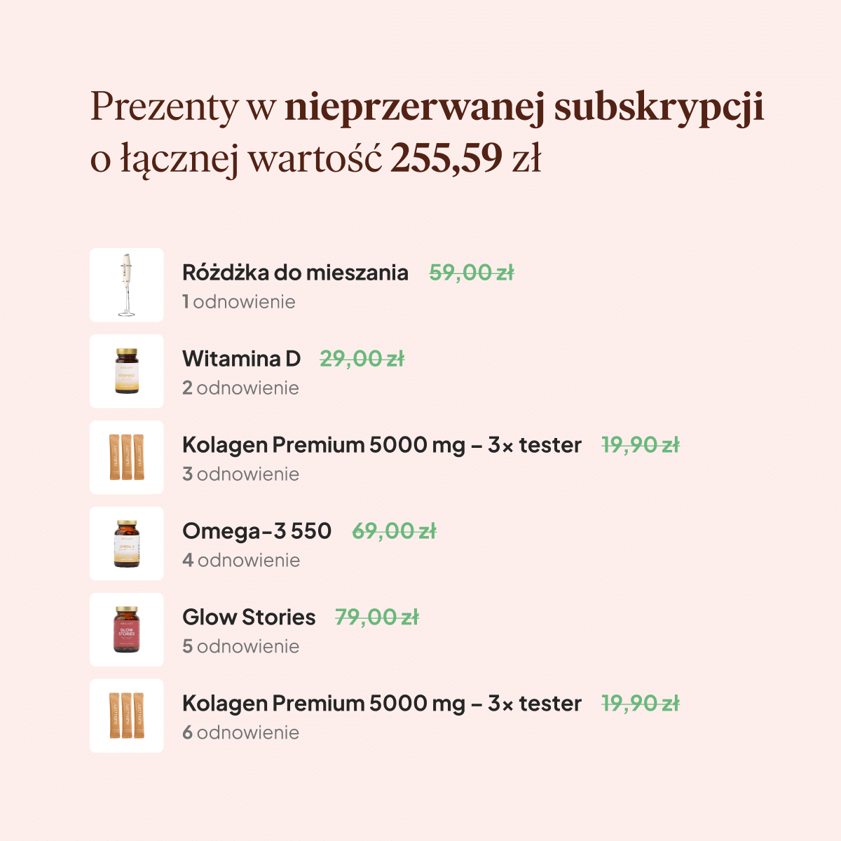 Kolagen Premium 5000 mg, truskawka-rabarbar