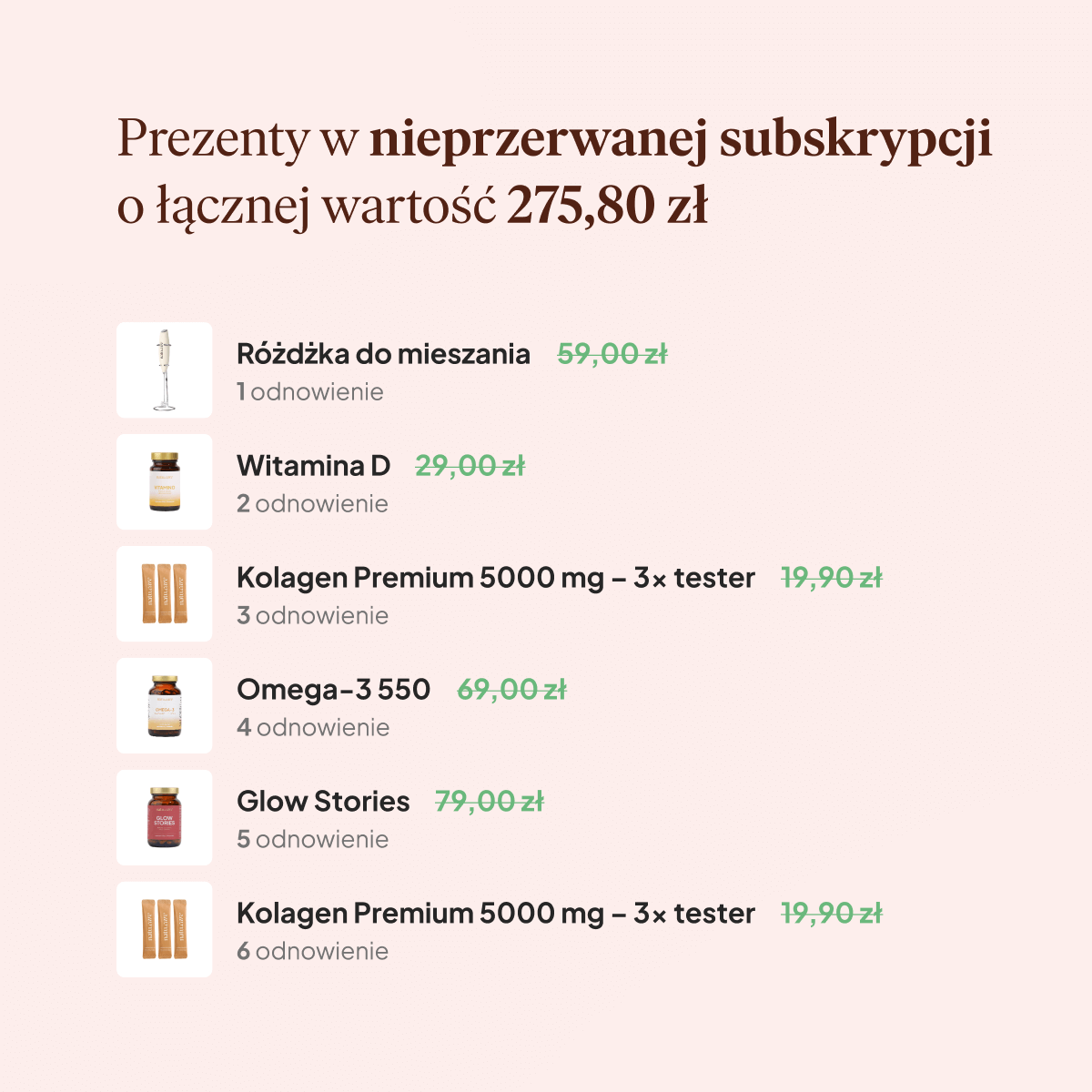 Kolagen Premium 5000 mg, truskawka-rabarbar