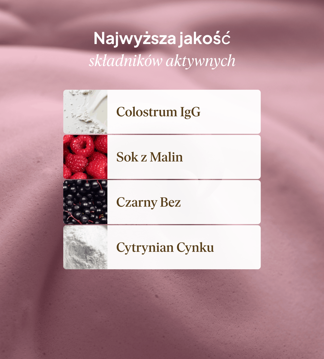 Premium Colostrum, malina-czarny bez