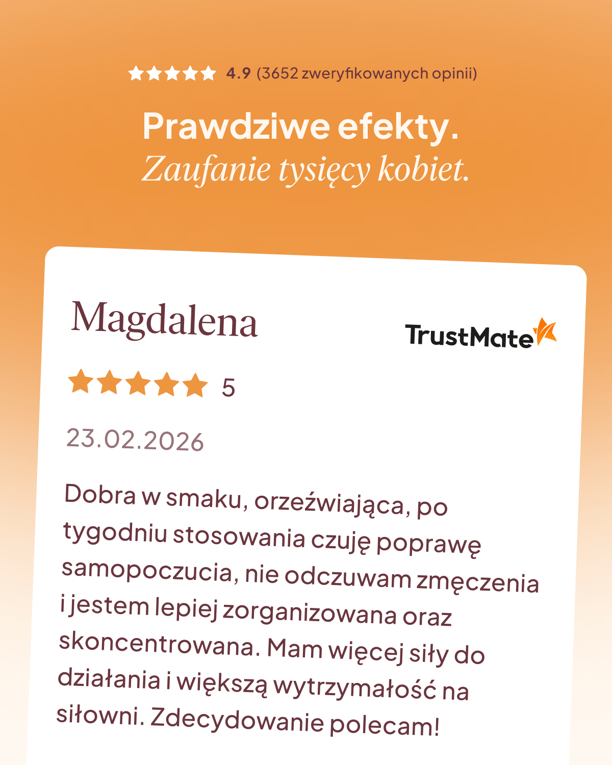 Kreatyna Monohydrat + B6, 5g, mango-marakuja