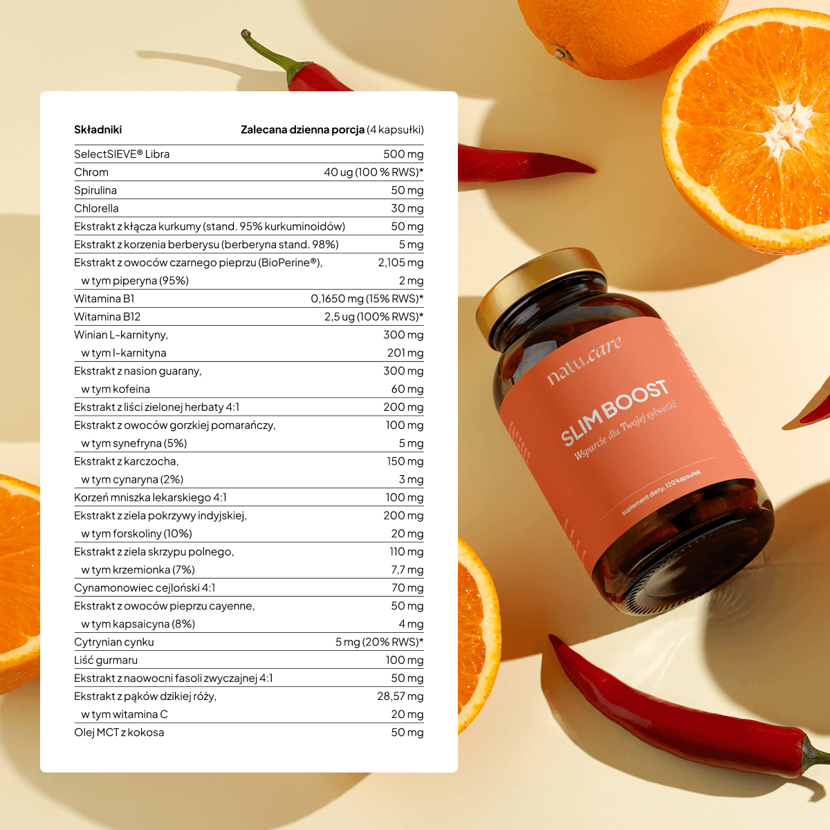 Slim Boost, kapsułki - Kształtowanie sylwetki - 3 miesięczna kuracja