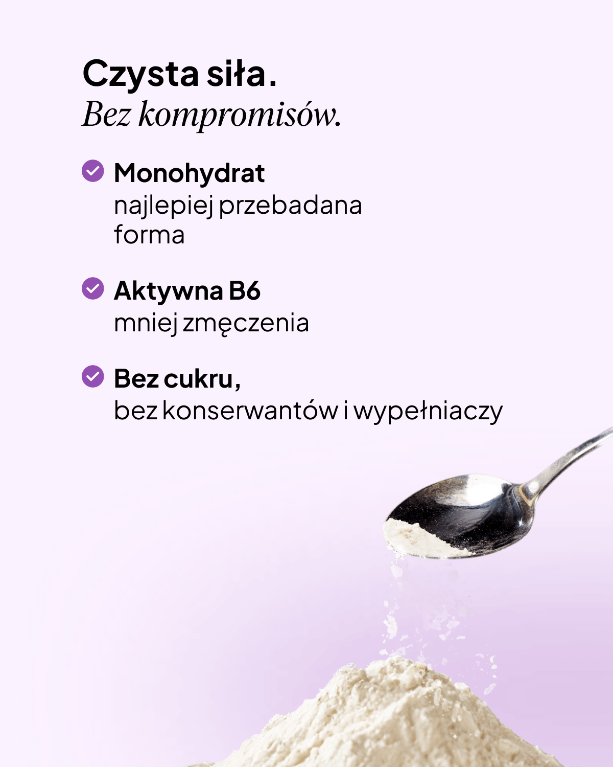 Kreatyna Monohydrat + B6, 5g, porzeczka-winogrono