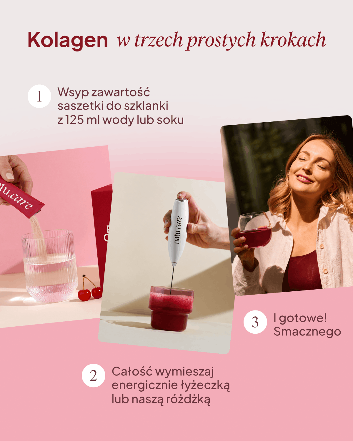 Kolagen Premium Sport Wołowy 10000 mg, wiśnia - 3 miesięczna kuracja