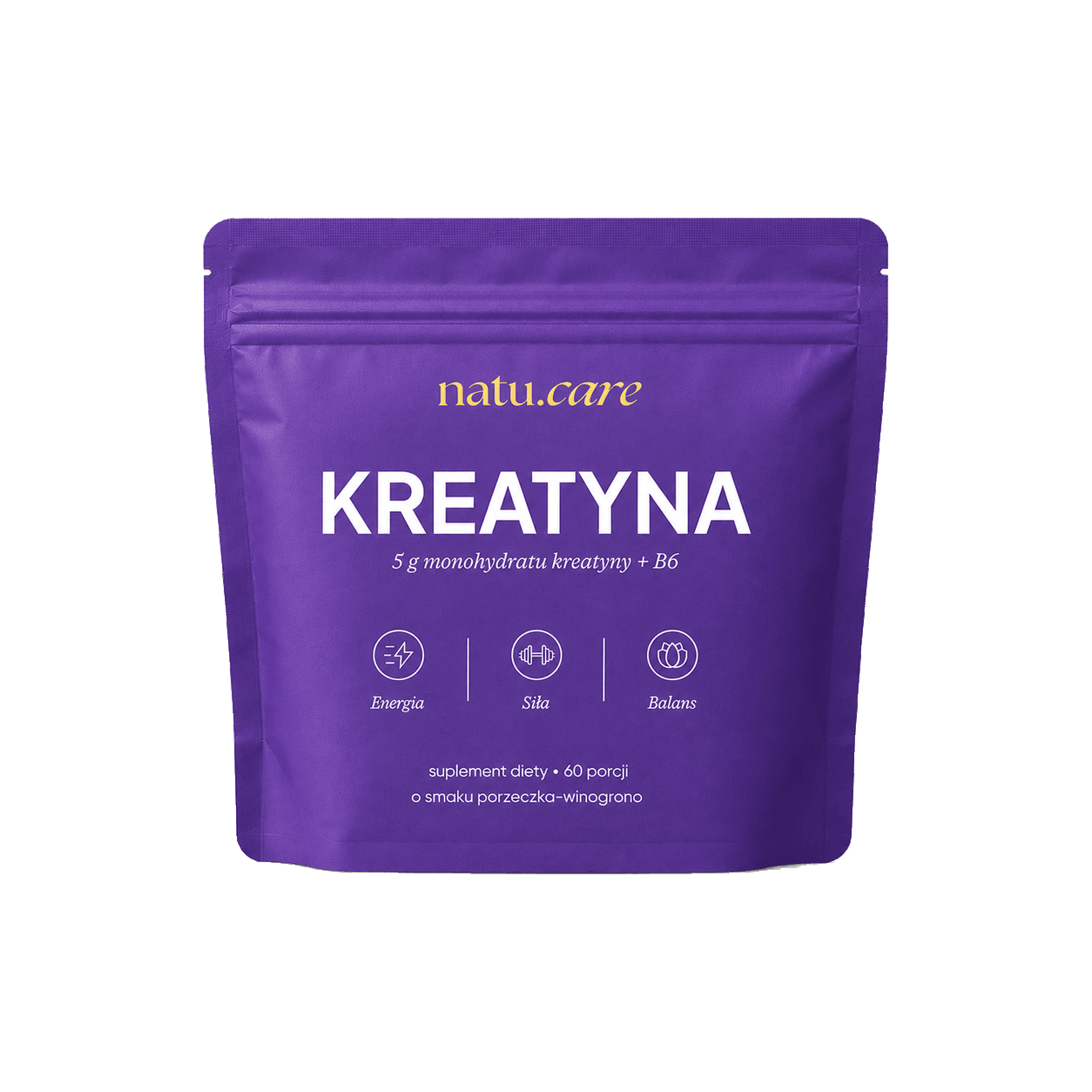 Kreatyna Monohydrat + B6, 5g, porzeczka-winogrono