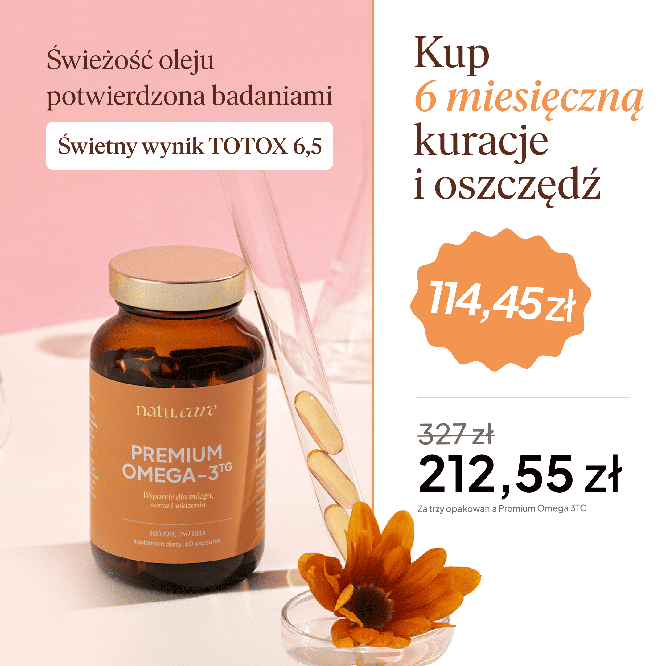 Premium Omega 3 TG 750 mg - 6 miesięczna kuracja