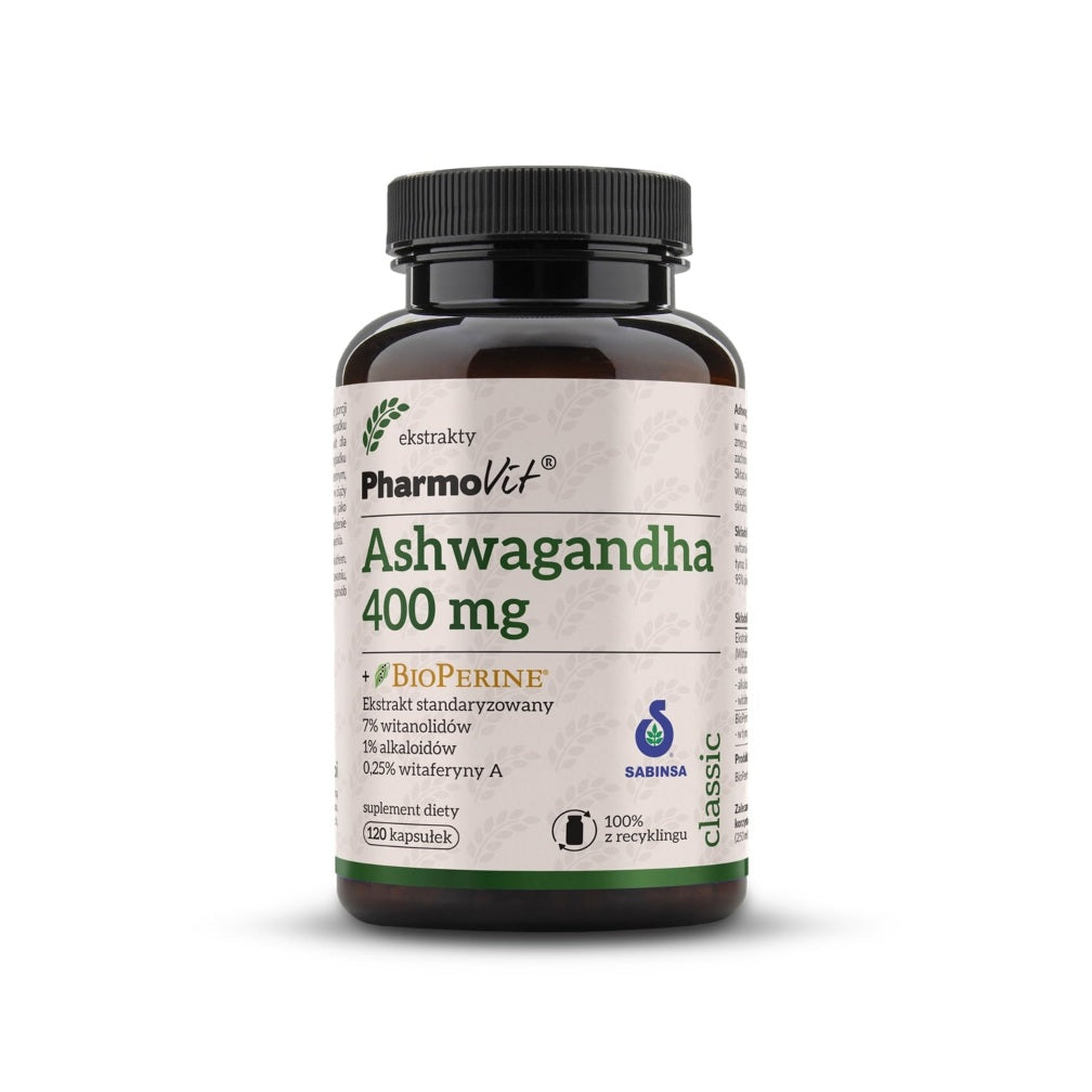 Ashwagandha CLASSIC 400 mg + BioPerine®, kapsułki