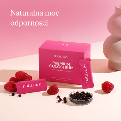 Premium Colostrum, malina-czarny bez