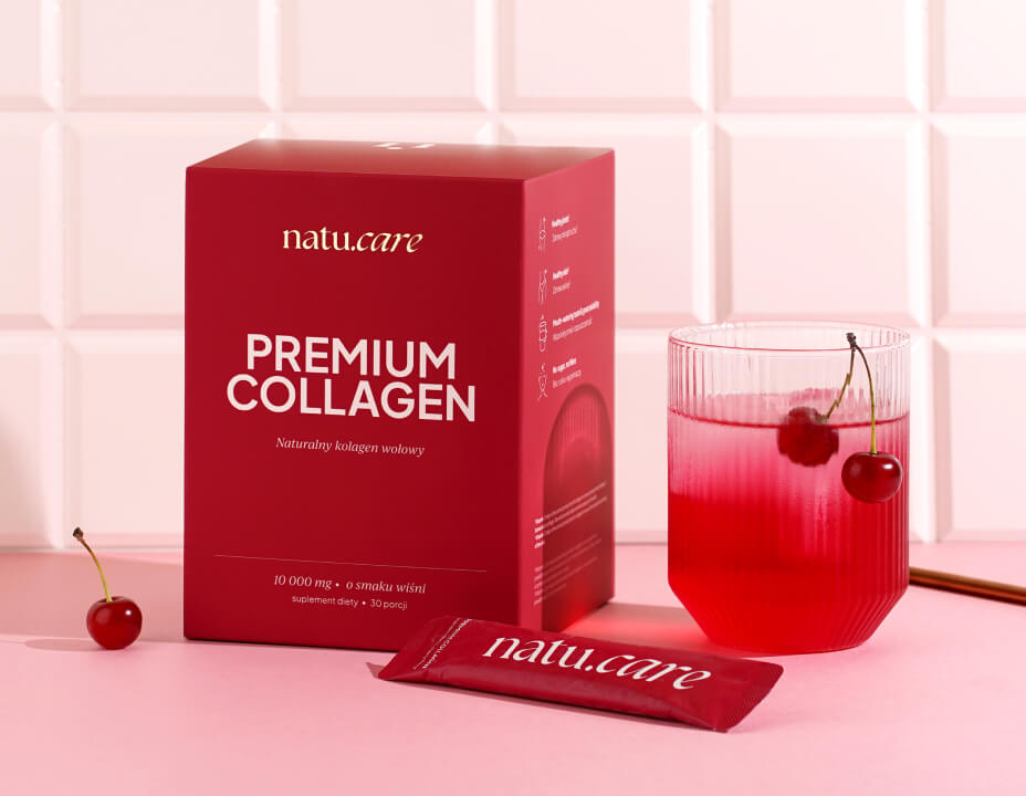 Kolagen Premium Sport Wołowy 10000 mg, wiśnia