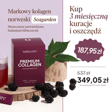 Kolagen Premium 5000 mg, jeżyna - 3 miesięczna kuracja