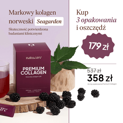 Kolagen Premium 5000 mg, jeżyna - 3 miesięczna kuracja