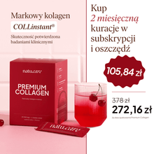 Kolagen Premium Sport 10000 mg, wiśnia - 2 miesięczna kuracja