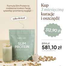 Białko Slim Protein, Pistacja - 3 miesięczna kuracja