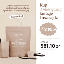 Białko Slim Protein, Wanilia Bourbon - 3 miesięczna kuracja