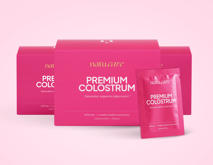 Premium Colostrum, malina-czarny bez - 3 miesięczna kuracja