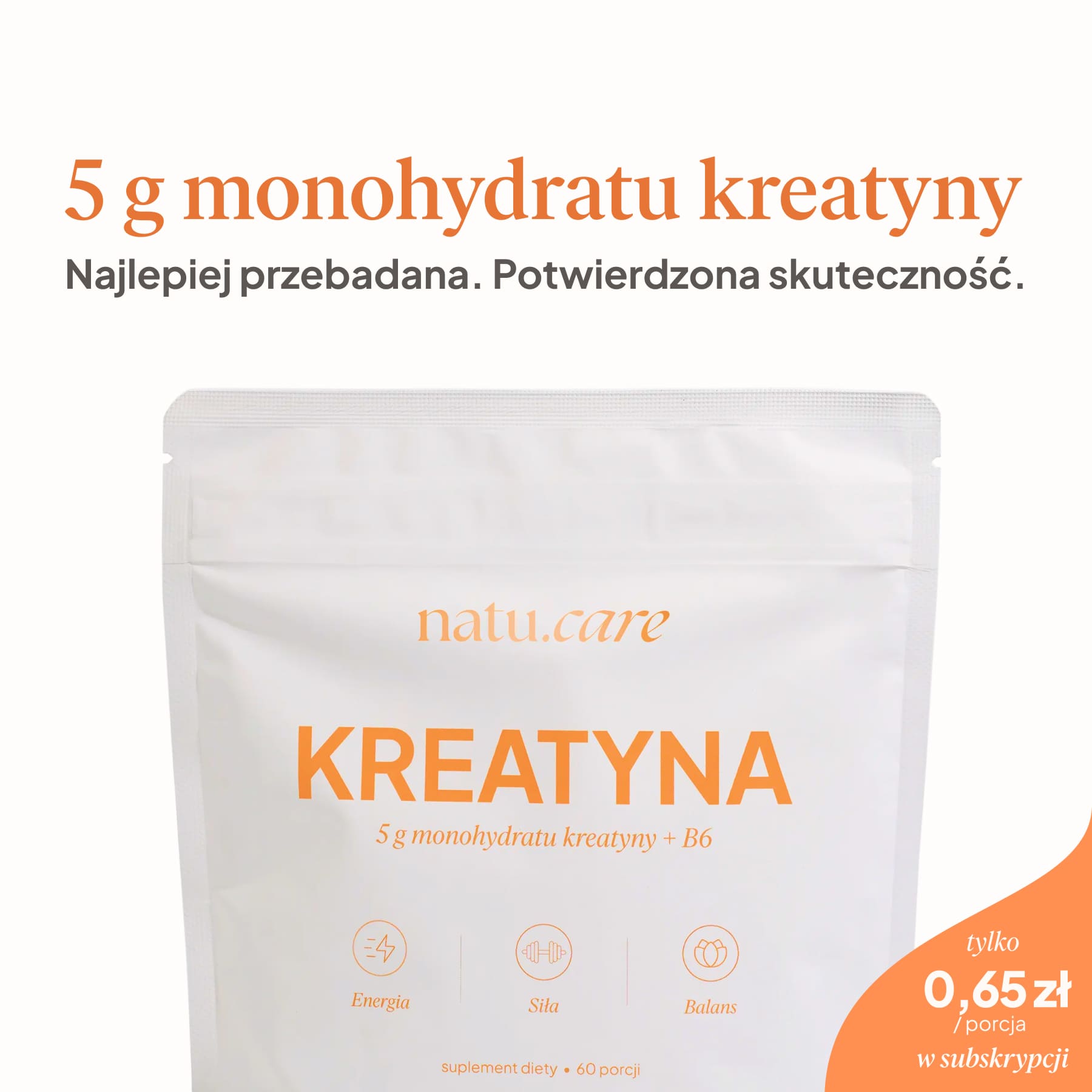 Kreatyna+B6, bezsmakowa