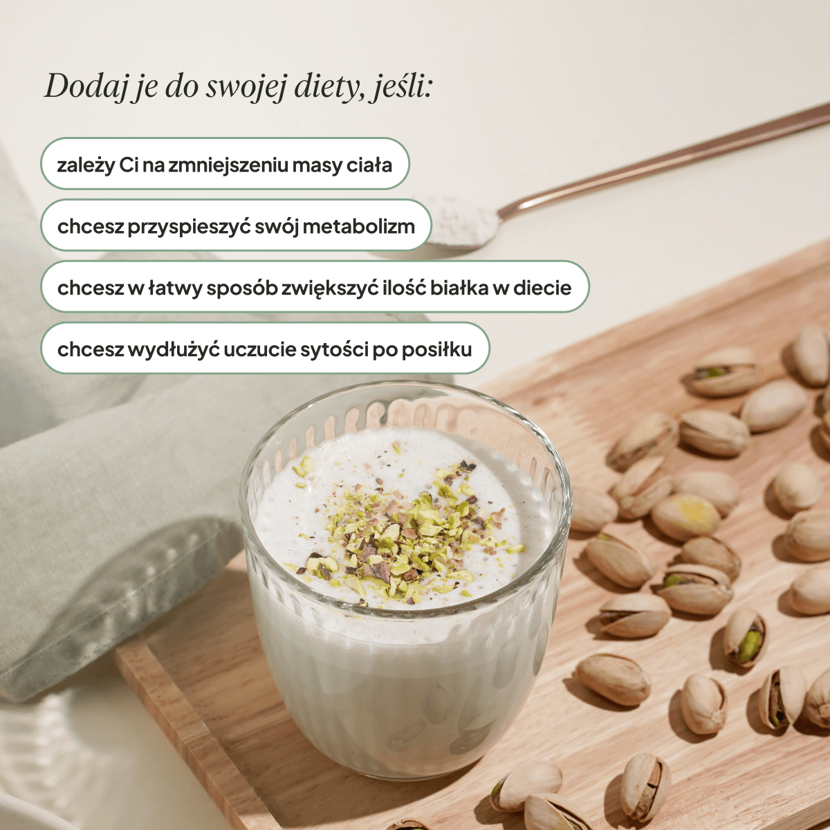 Białko Slim Protein, Pistacja - 3 miesięczna kuracja