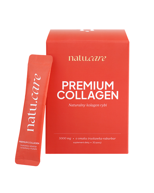 Kolagen Premium 5000 mg, truskawka-rabarbar