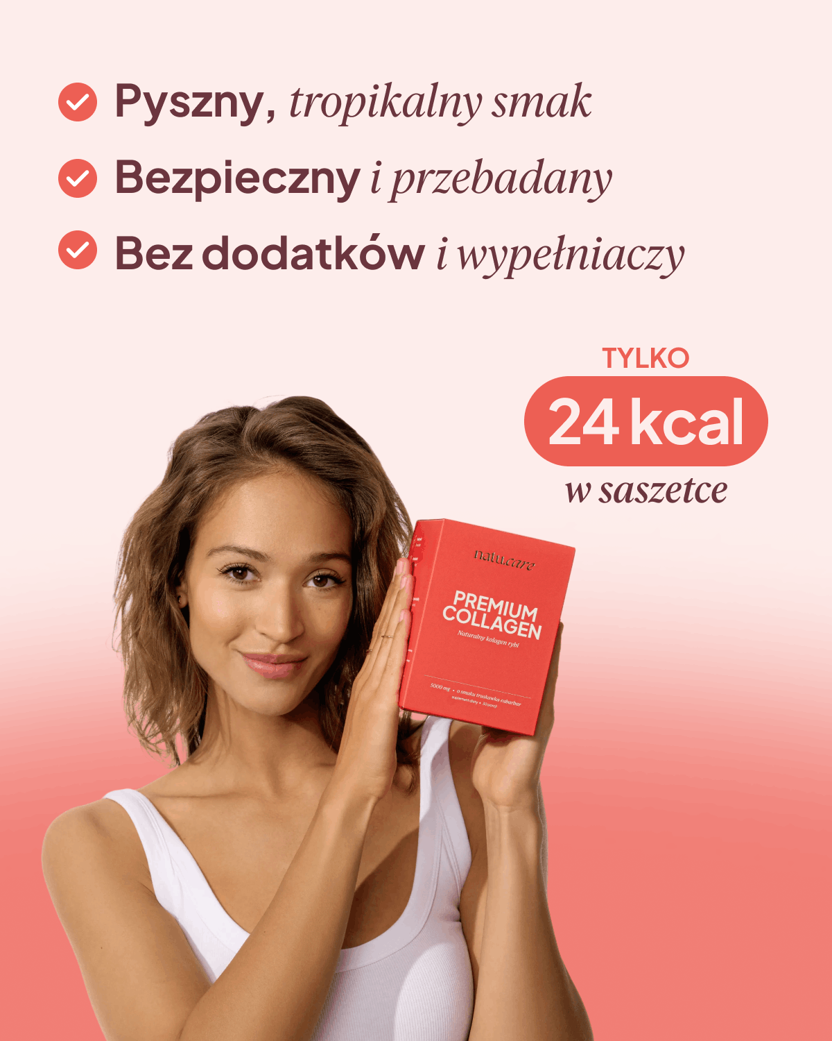 Kolagen Premium 5000 mg, truskawka-rabarbar