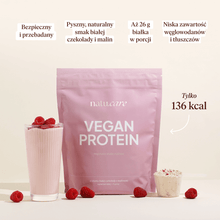 Białko Wegańskie, biała czekolada - malina