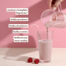 Białko Wegańskie, biała czekolada - malina