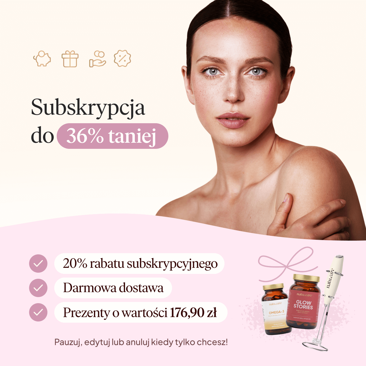 Białko Wegańskie, biała czekolada - malina