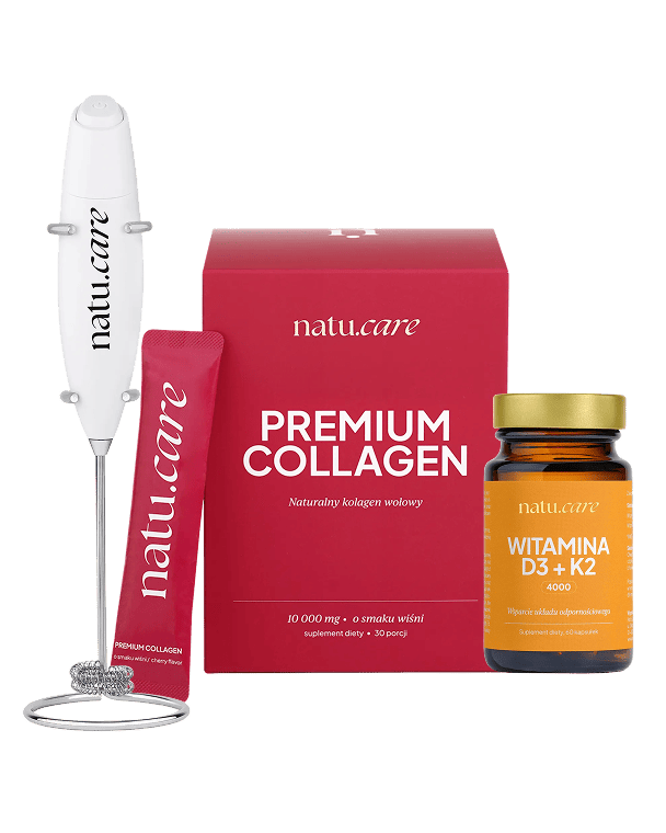 Zestaw startowy: Kolagen Premium Sport Wiśnia 10 000 mg + różdżka i witamina D3K2 gratis