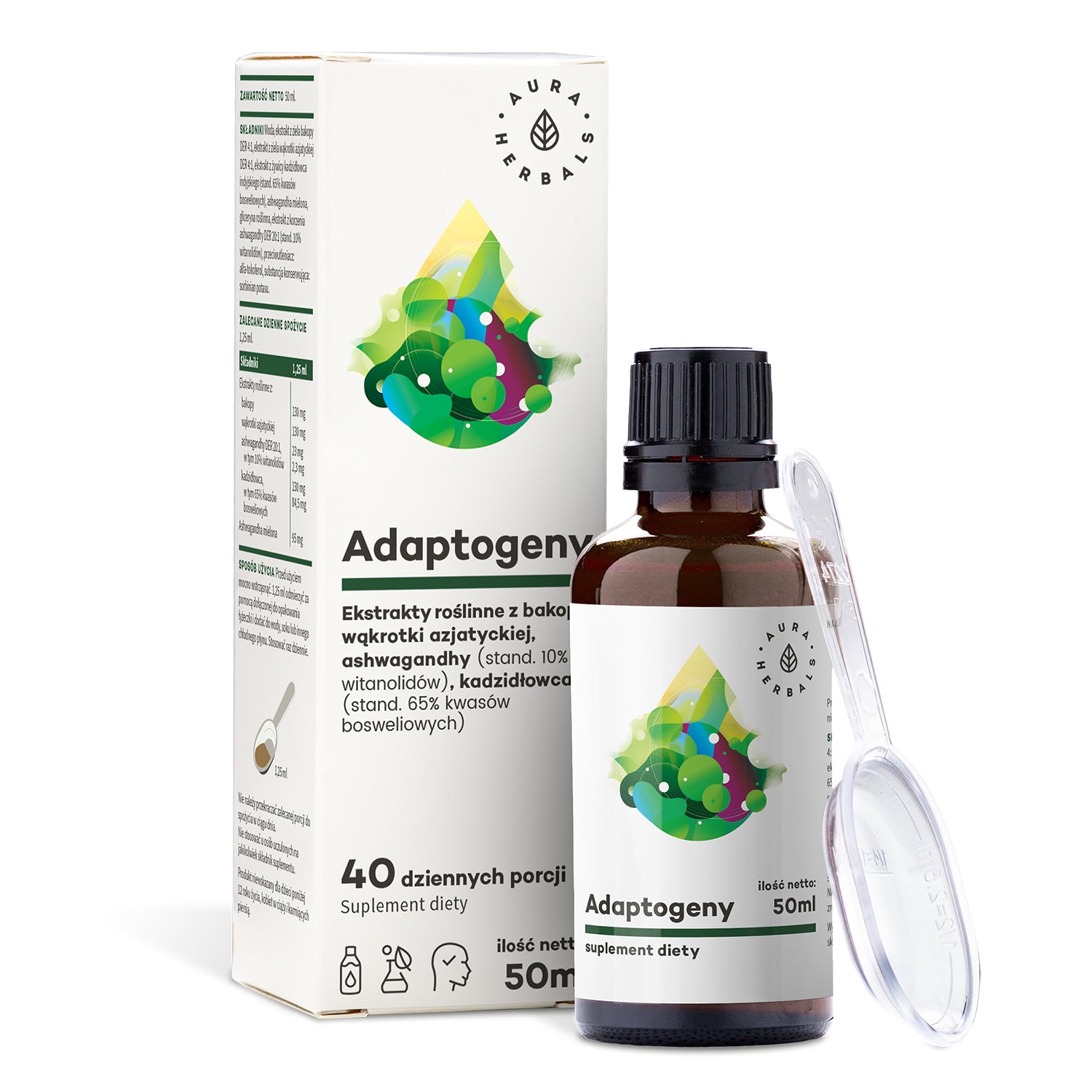 Adaptogeny - 100% naturalne ekstrakty roślinne, płyn 50ml